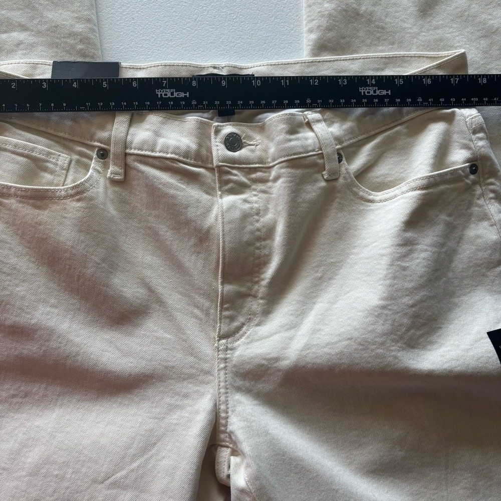 Banana Republic The Beau Jean Ankle 32/14 NWT Ecru Low Rise NEW Fray Raw Hem - Picture 10 of 16